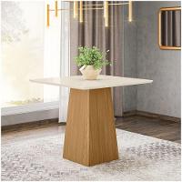 Mesa De Jantar Tampo Mdf 90 Cm Dora Henn Nature Off White - 2