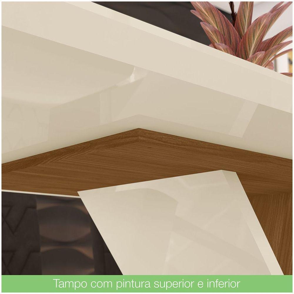 Mesa De Jantar Tampo Em Mdf 120cm Juanita Casa 812 Nature Off White - 3