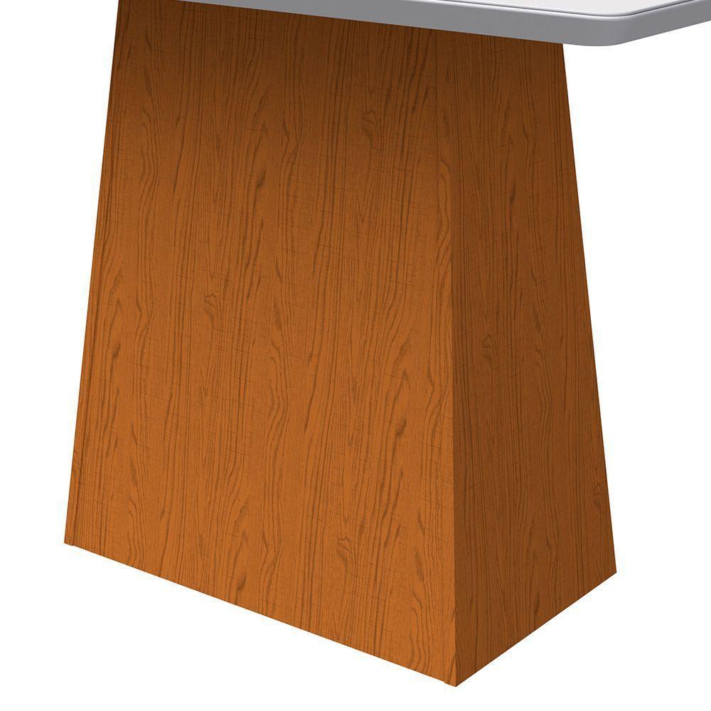 Mesa De Jantar Tampo Vidro Bella 120 Cm Off White Base Ypê - 3