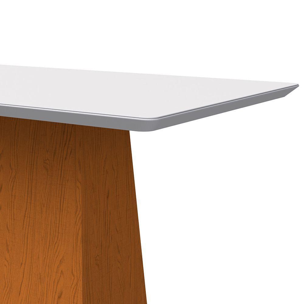 Mesa De Jantar Tampo Vidro Bella 120 Cm Off White Base Ypê - 5