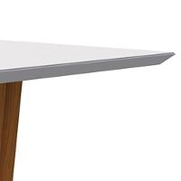 Mesa De Jantar Tampo Vidro Lita 120 Cm Off White Base Ypê - 9