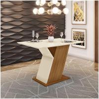 Mesa De Jantar Tampo Em Mdf 120cm Zuri Casa 812 Nature Off White - 1