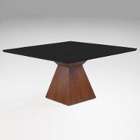 Mesa de Jantar Trapézio 120cm X 120cm Laca Preta - 1