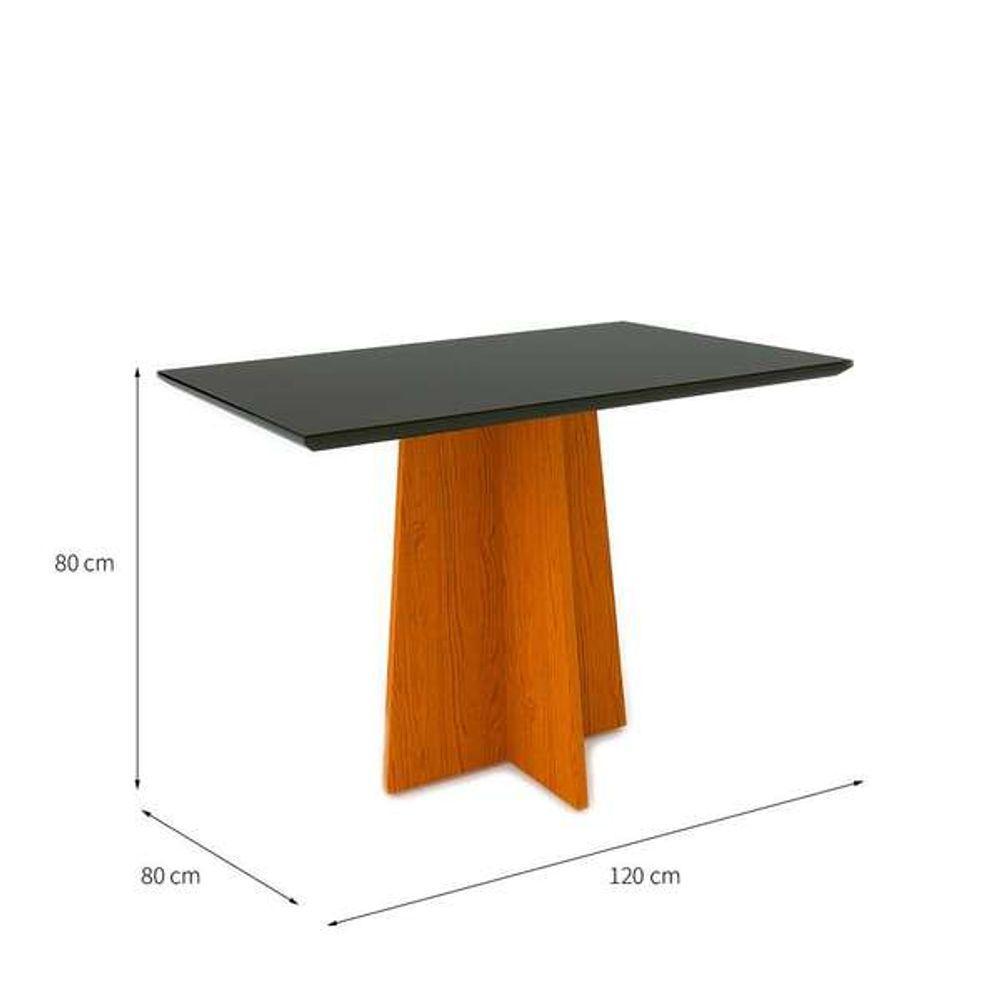 Mesa Jantar Ana 1,20 X 0,80m Ype Preto - 2