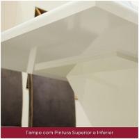 Mesa De Jantar Tampo Mdf Canto Reto 120 Cm Orus Henn Nature Com Off White - 3