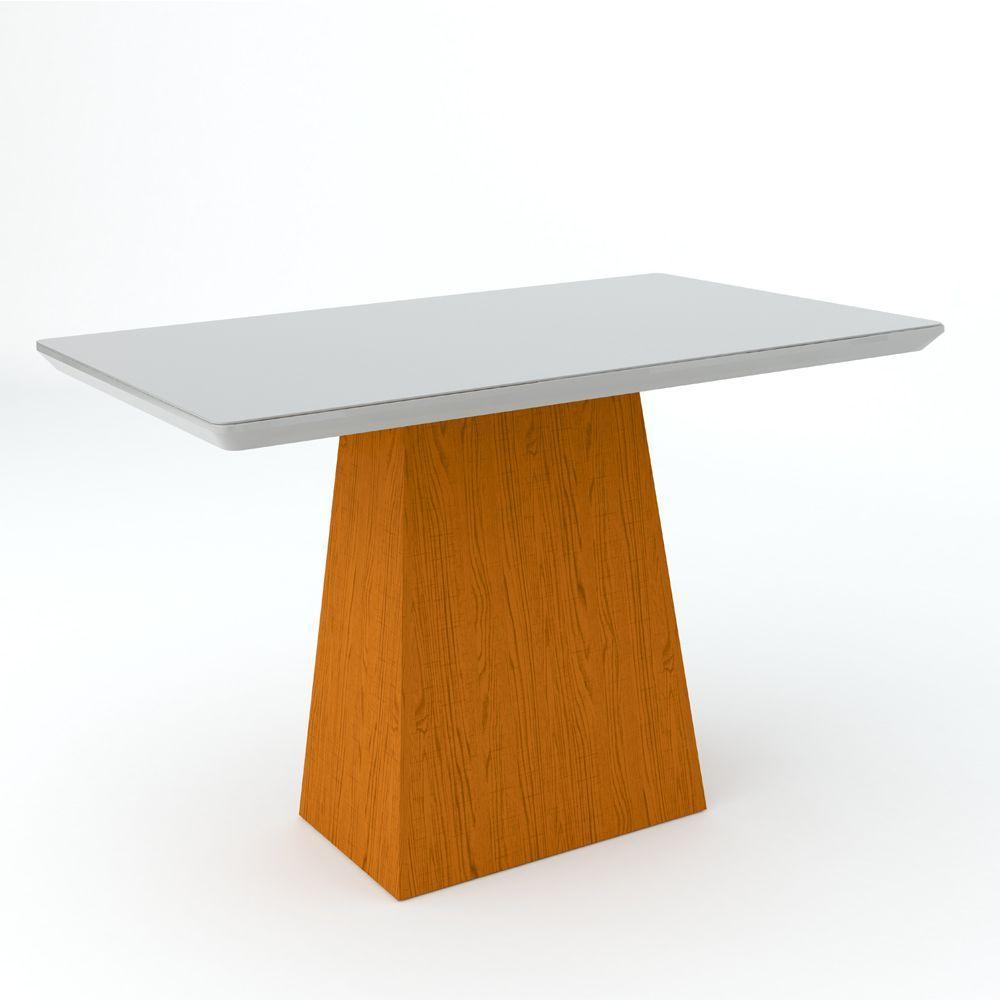 Mesa Jantar 4 Lugares Vidro Bárbara 1,20m Ype Off White - 4