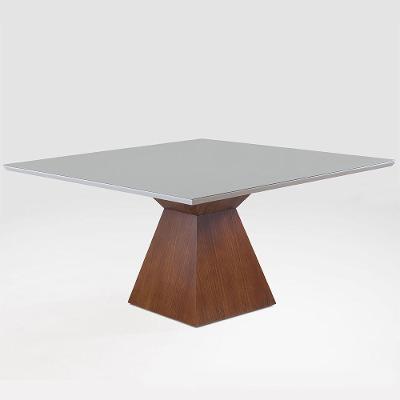 Mesa de Jantar Trapézio 130cm X 130cm Laca Off White