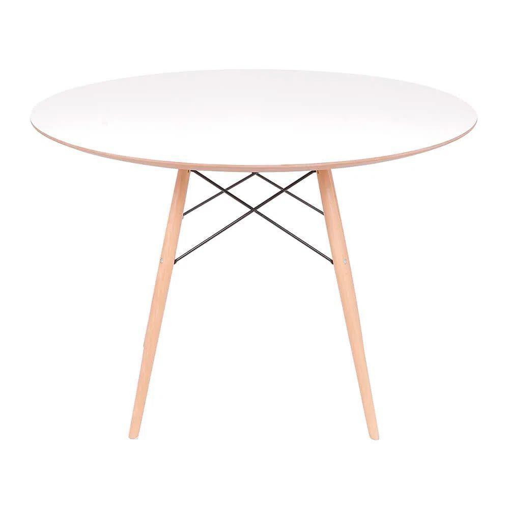 Mesa Eames Eiffel Redonda 90cm - Branca - 1