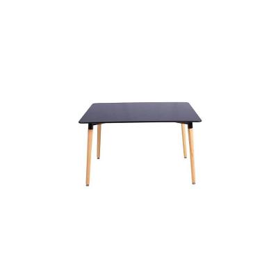 Mesa Jantar Retangular Eiffel 120x80 Base Madeira Preta