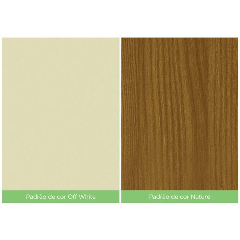 Mesa De Jantar Tampo Em Mdf 160cm Stel Casa 812 Nature Off White - 2