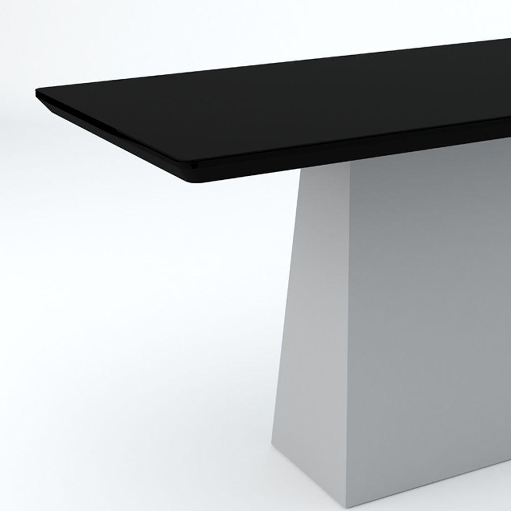 Mesa Jantar 4 ou 6 Lugares Bárbara 1,35m Off White Preto - 3