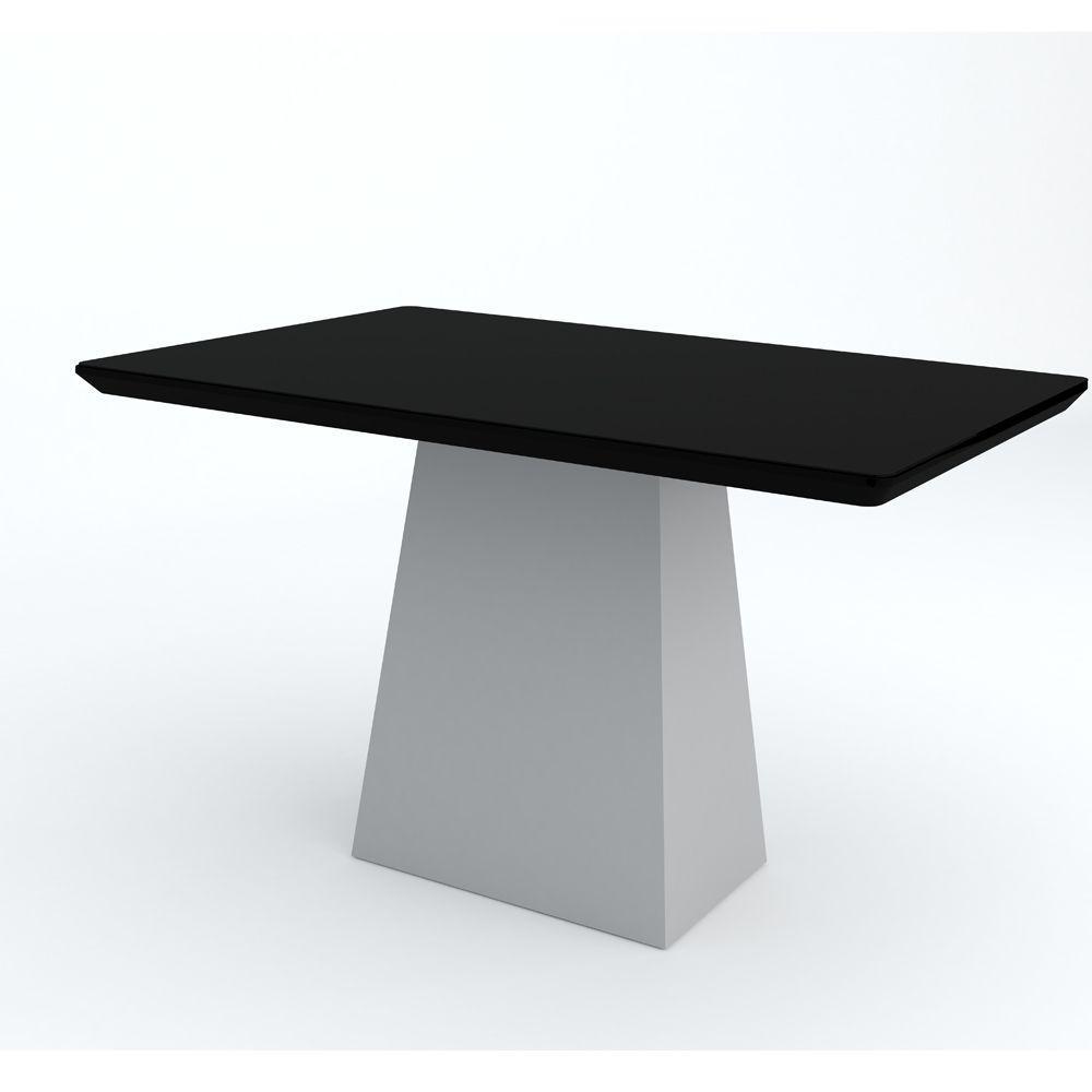 Mesa Jantar 4 ou 6 Lugares Bárbara 1,35m Off White Preto - 4