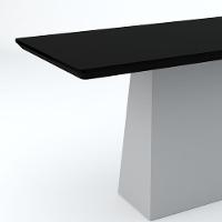 Mesa Jantar 4 ou 6 Lugares Bárbara 1,35m Off White Preto - 3