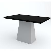 Mesa Jantar 4 ou 6 Lugares Bárbara 1,35m Off White Preto - 4