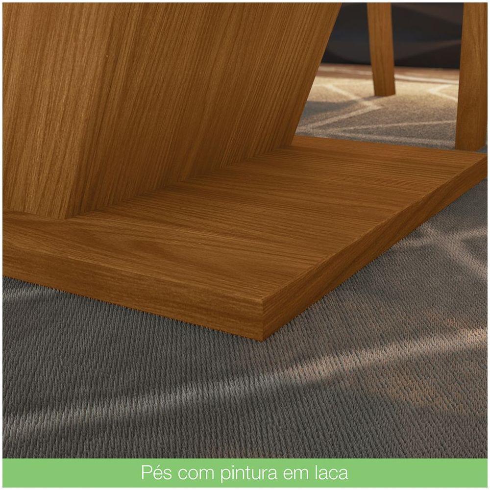 Mesa De Jantar Tampo Em Mdf 160cm Zuri Casa 812 Nature Off White - 3