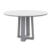 Mesa Jantar 4 Lugares 1,20m Redondo Vidro Isabela Off White - 1