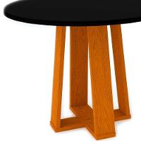 Mesa Jantar Redonda Isabela 100x100cm Ypê Preto - 3