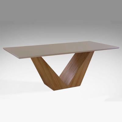 Mesa de Jantar Versus 200cm X 100cm Laca Avelã