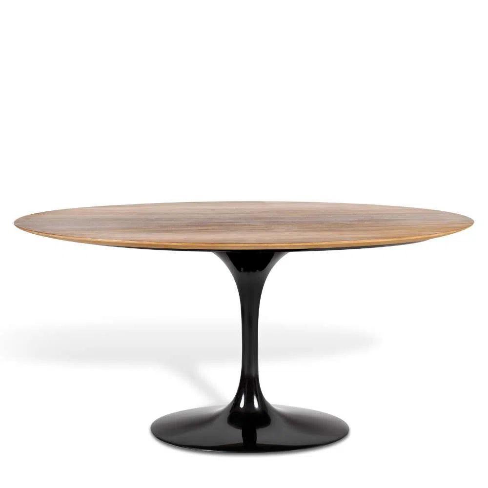 Mesa de Jantar Tulipa Oval 160x90cm Tampo Preto - 1