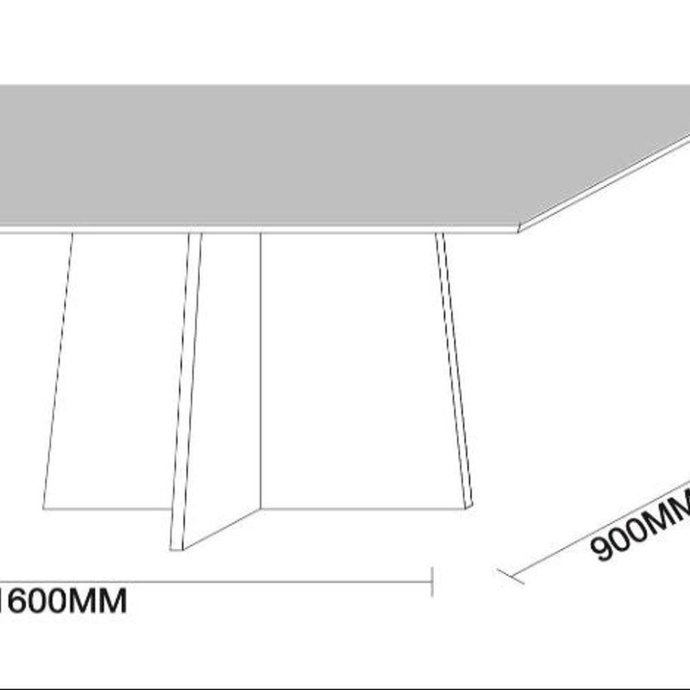 Mesa Jantar 6 Lugares Vidro 1,60m Off White Preto - 2