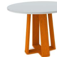 Mesa Jantar 4 Lugares 1,00m Redondo Ypê Off White - 3