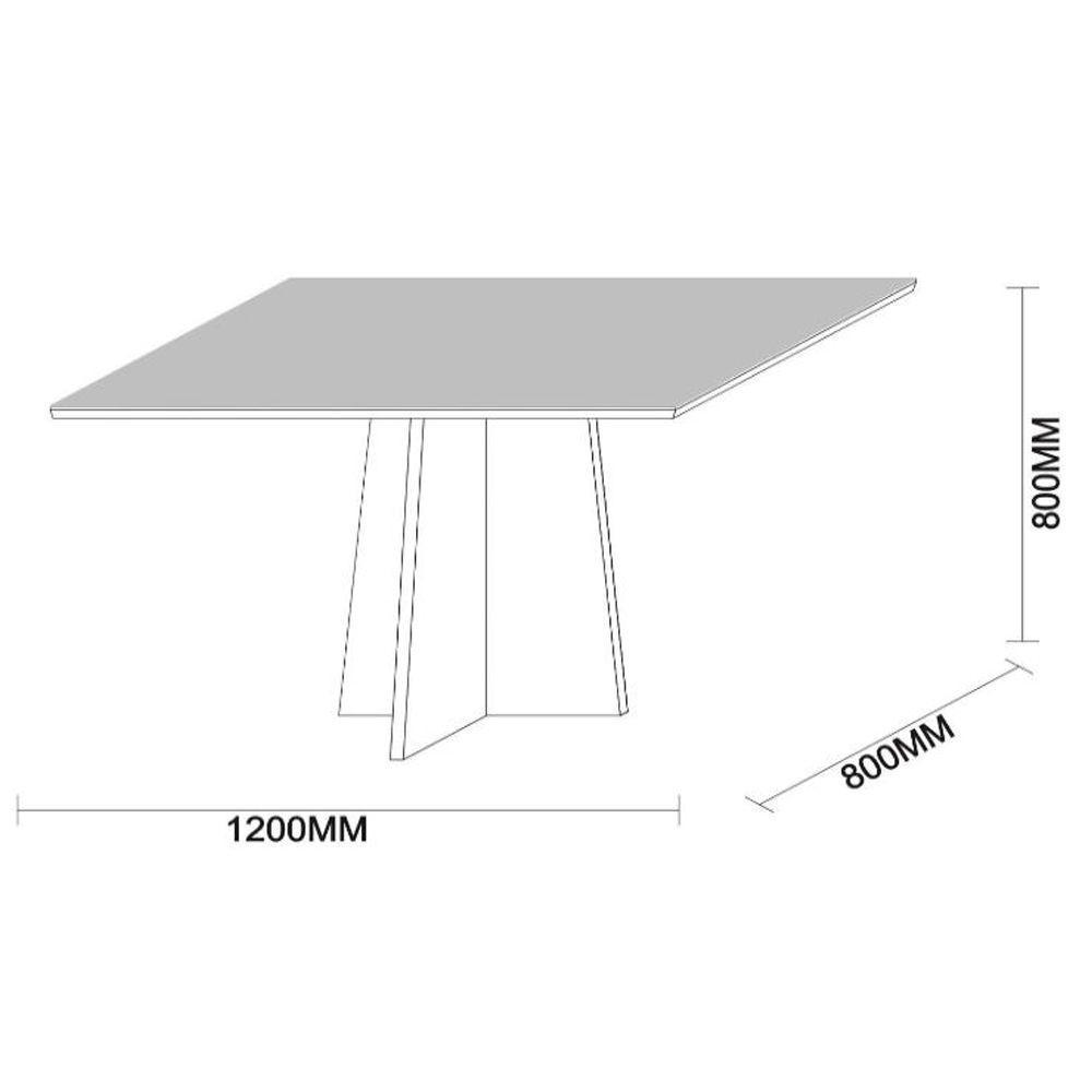 Mesa Jantar 4 Lugares 1,20m Off White - 2