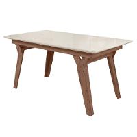 Mesa Para Sala De Jantar Dubai 1,56 X 0,84 Amêndoa - 2