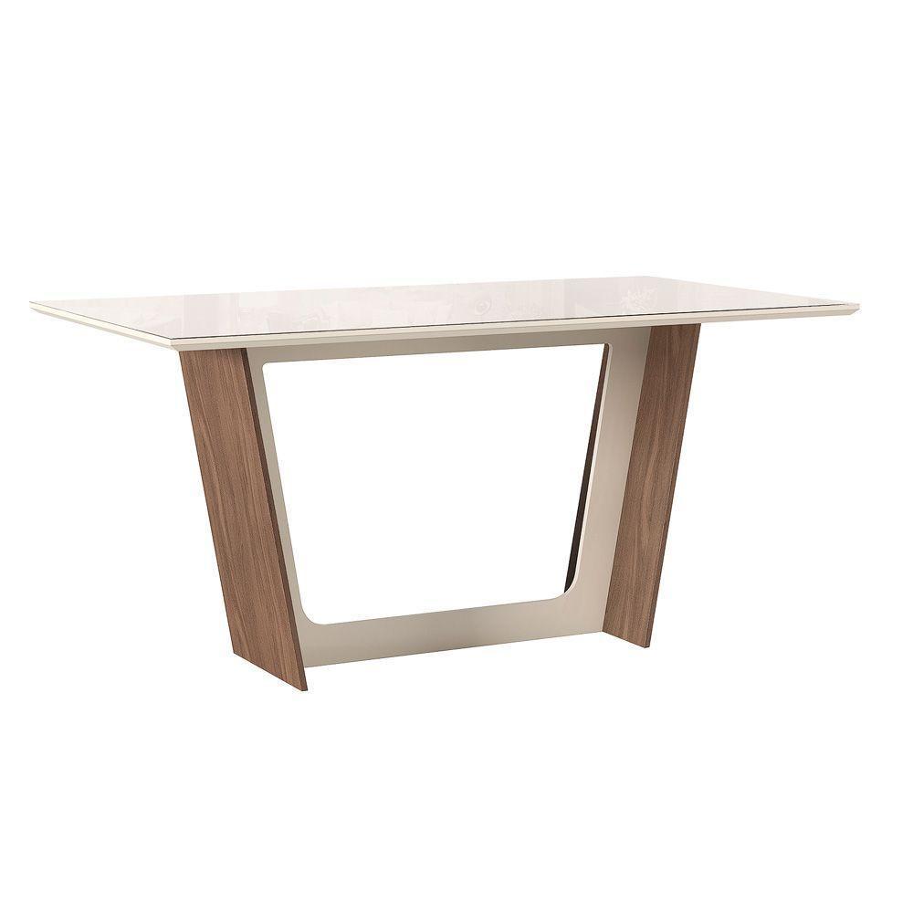 Mesa Para Sala De Jantar Suíça 1,56 X 0,84 Amêndoa - 1