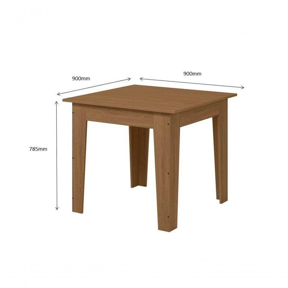 Mesa Para Sala De Jantar Itália 0,90 X 0,90 Cedro Gold - 2