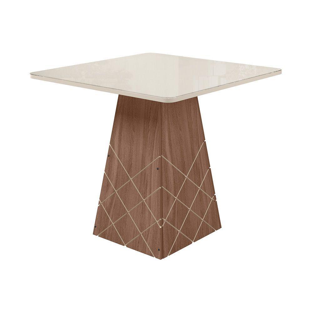 Mesa Para Sala De Jantar Luanda 0,90 X 0,90 Amêndoa - 1