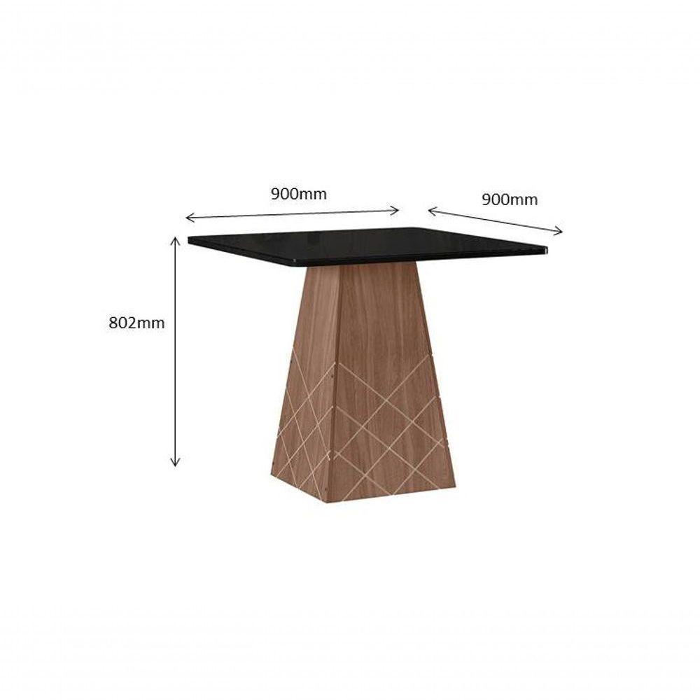 Mesa Para Sala De Jantar Líbia 0,90 X 0,90 Amêndoa - 2