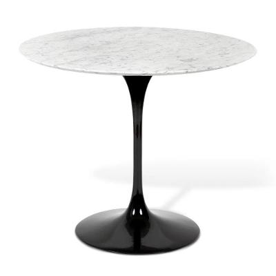 Mesa Saarinen Redonda Carrara 137cm - Base Preta