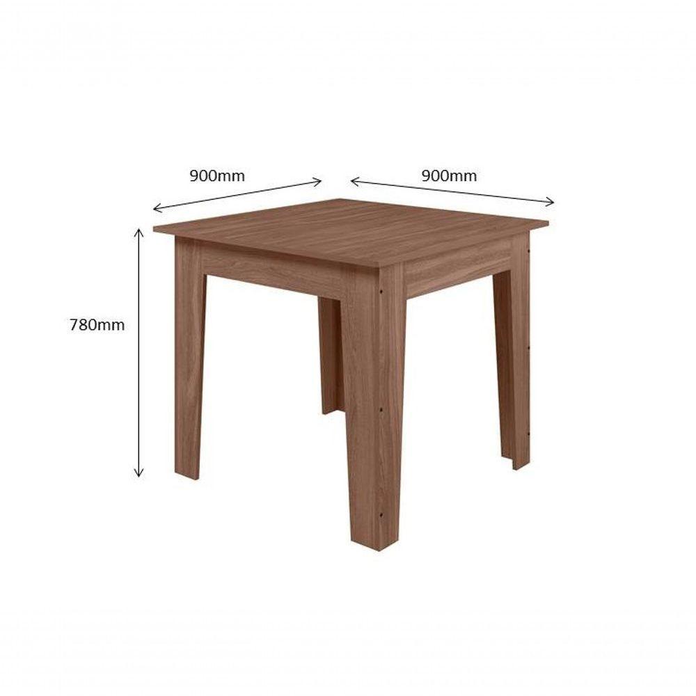 Mesa Para Sala De Jantar Itália 0,90 X 0,90 Amêndoa - 2