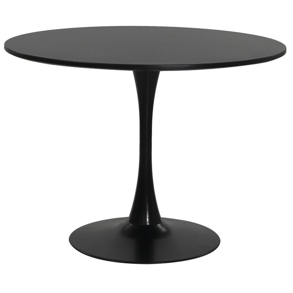 Mesa Saarinen Tulipa Redonda 120cm Tampo Madeira Preto - 1