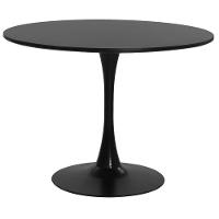 Mesa Saarinen Tulipa Redonda 120cm Tampo Madeira Preto - 1