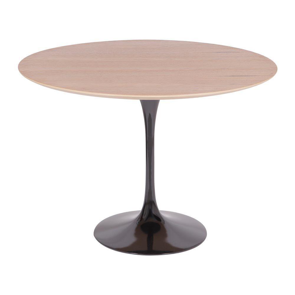 Mesa Saarinen Redonda Freijó 90cm - Base Preta - 1