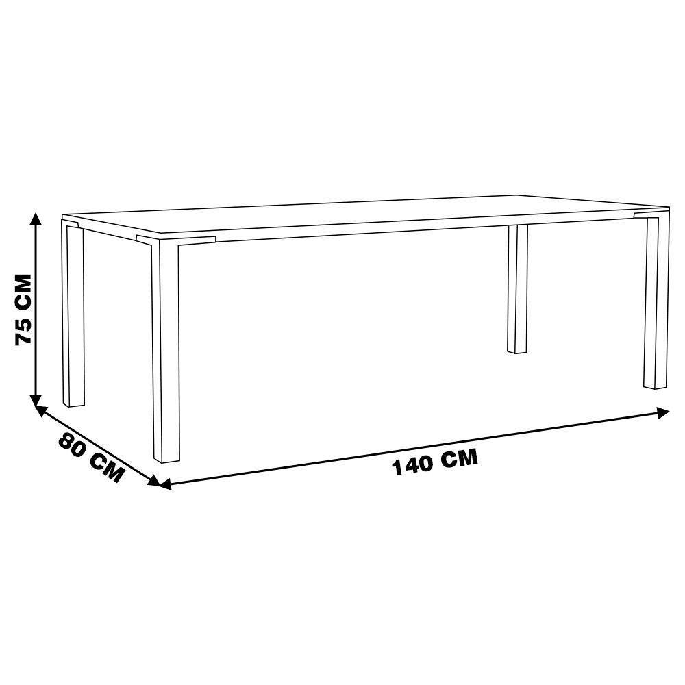 Mesa Sala De Jantar Bladel 140cm Madeira Maciça Rustic Brown - 2