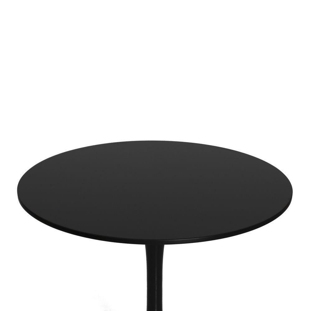Mesa Saarinen Tulipa Redonda 80cm Tampo Madeira Preto - 2