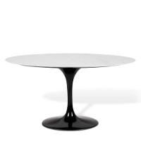 Mesa Saarinen Oval Carrara 160x90cm - Base Preta - 1