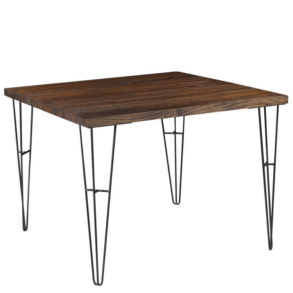 Mesa Sala de Jantar Quadrada 100cm Madeira Maciça Brown - 1