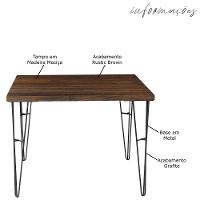 Mesa Sala de Jantar Quadrada 100cm Madeira Maciça Brown - 2