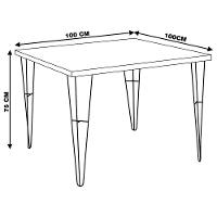 Mesa Sala de Jantar Quadrada 100cm Madeira Maciça Brown - 3