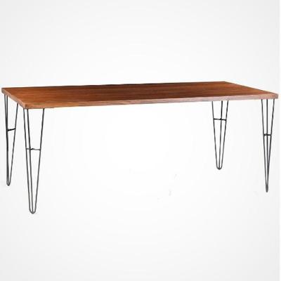 Mesa Sala de Jantar Ludiana 220cm Grafite Rustic Brown