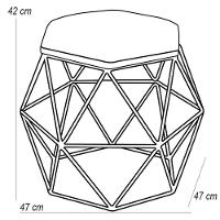 Kit 02 Puffs Aramado Preto Six L02 Suede Bege - 2