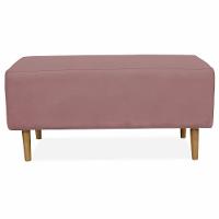 Kit 02 Puffs Cléo W01 Pés Palito 90 Cm Suede Rosê - 3