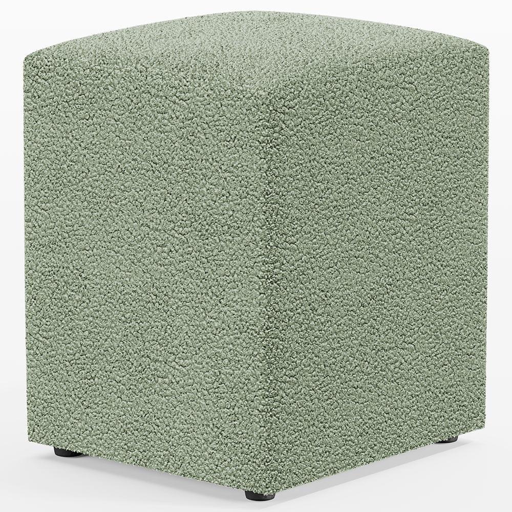 Kit 03 Puffs Quadrado Decorativo Sala De Estar L02 Bouclê Oliva - 4