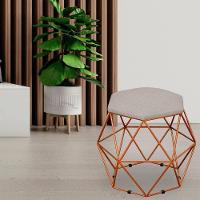 Kit 03 Puffs Aramado Bronze Six L02 Linho Bege - 6