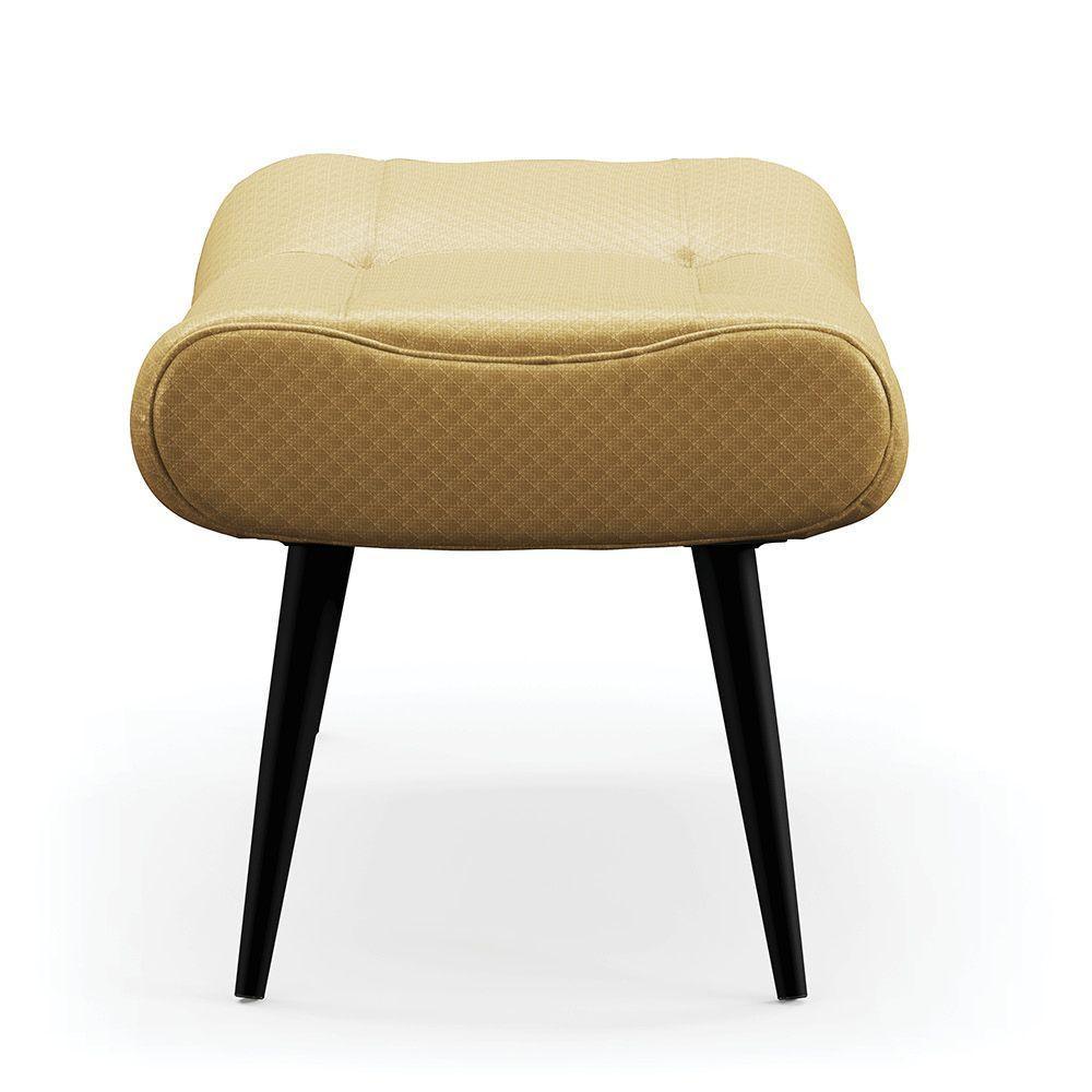 Kit 02 Puffs Sher Facto Pés Palito De Ferro Cor Dourado - 6