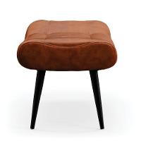 Kit 02 Puffs Sher Corano Pés Palito De Ferro Cor Nozes - 6