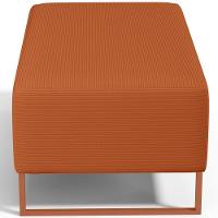 Kit 02 Puffs Decorativo Sala De Estar Cléo 90cm W01 Base Ferro Cobre Tecido Terracota - 6